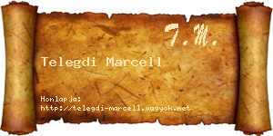 Telegdi Marcell névjegykártya